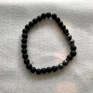 Hematite Beaded Anklet for Women